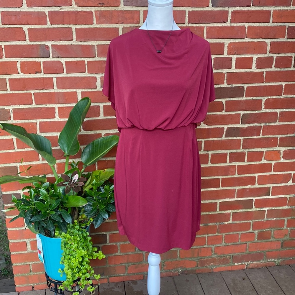 Backless Burgundy Dress